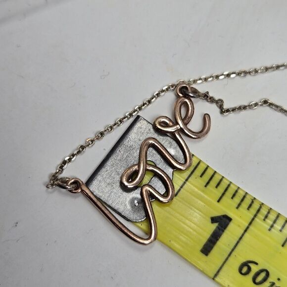DYADEMA 925 Sterling Silver "Love" Necklace - Picture 4 of 10
